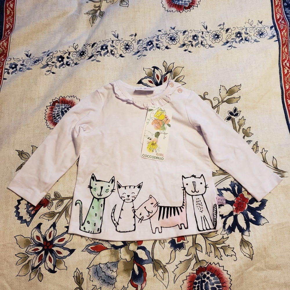 Coccodrillo 6-9M long sleeve girls shirt